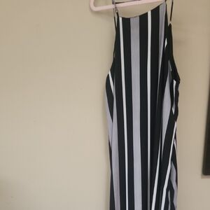Forever 21 Black and White Strapless Dress